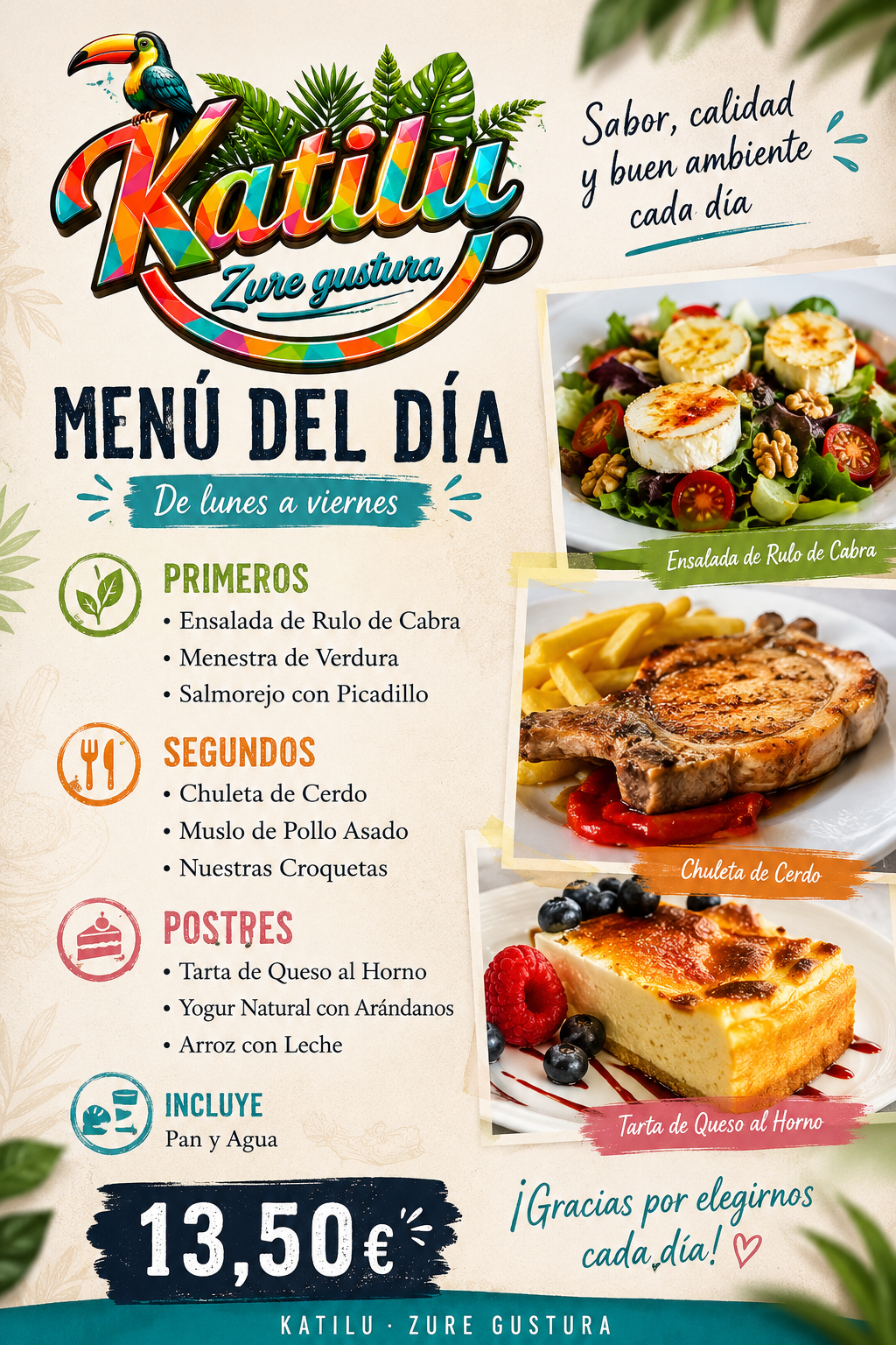 Menú del Día Katilu